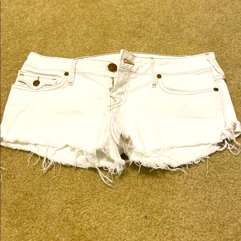 True Religion White Shorts